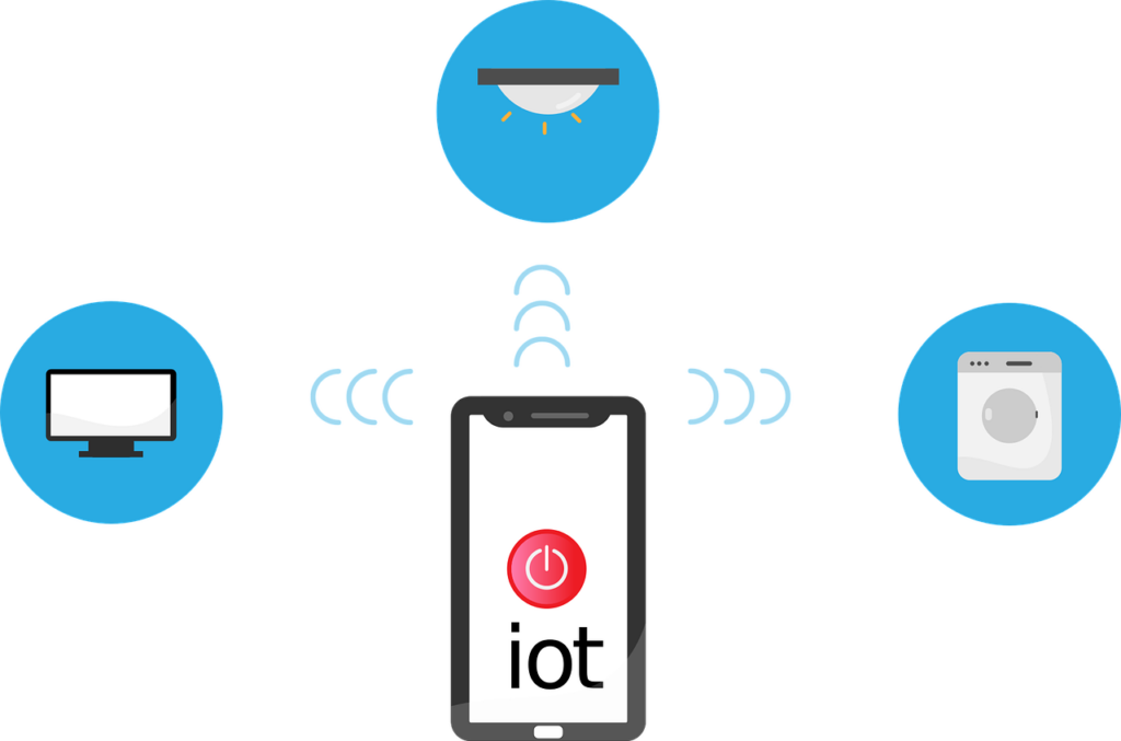 Free internet of things iot network vector