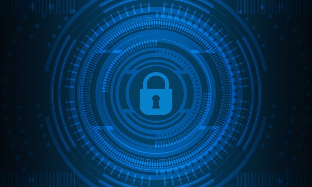 Free cyber security technology network illustration